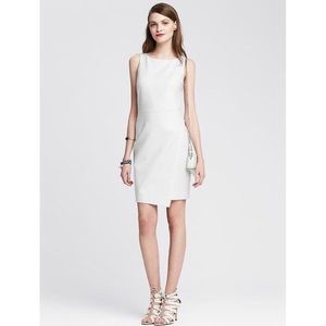 BR white envelope dress
